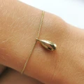 Bransoletka łezka kropla ze STALI CHIRURGICZNEJ złota