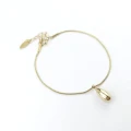 Bransoletka łezka kropla ze STALI CHIRURGICZNEJ złota