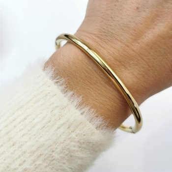 Bransoletka ze STALI CHIRURGICZNEJ bangle klasyczna kolor złoty 