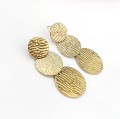 Kolczyki blaszki boho ze STALI CHIRURGICZNEJ kolor złoty