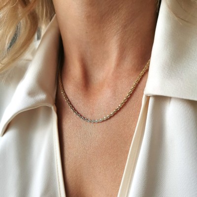 Naszyjnik STAL CHIRURGICZNA klasyczny kolor złoty