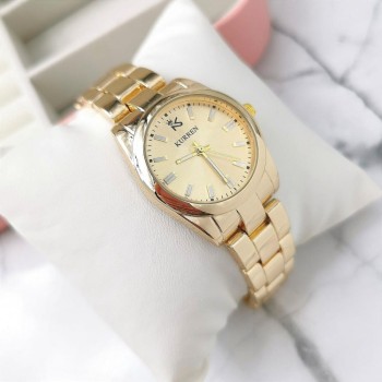 Zegarek damski ekskluzywny ZŁOTY  na bransolecie  złota tarcza 