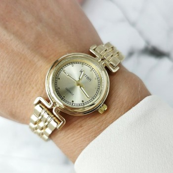 Zegarek damski ekskluzywny ZŁOTY  na bransolecie złota  tarcza  