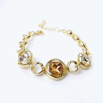 Bransoletka z kryształami Austrian Crystal STAL SZLACHETNA 