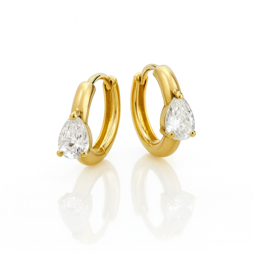 Kolczyki kola kryształowe łezki