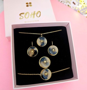 Zestaw biżuterii Eternal Star POZŁACANA STAL 