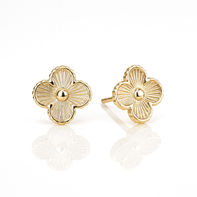 Kolczyki koniczynki clovers POZŁACANE 