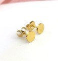 Kolczyki złote  ze STALI CHIRURGICZNEJ klasyczne blaszki monetki