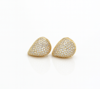 Kolczyki łezki z kryształami POZŁACANA STAL  