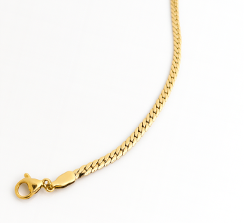 Bransoletka złota ze STALI CHIRURGICZNEJ klasyczna pleciona płaska 3 mm 