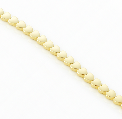 Bransoletka POZŁACANA serduszka  