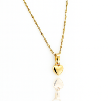 Naszyjnik  POZŁACANY zawieszka serce serduszko 