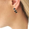 Kolczyki czarne kryształy