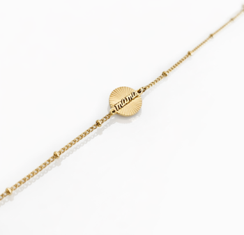 Bransoletka mama kuleczki ze STALI CHIRURGICZNEJ kolor złoty  