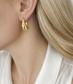 Złote kolczyki krople POZŁACANE 