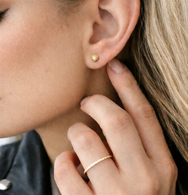 Złote kolczyki kulki POZŁACANA STAL 