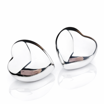 Srebrne kolczyki serca dmuchane STAL SZLACHETNA