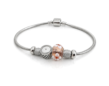 Bransoletka modułowa charms srebrna  