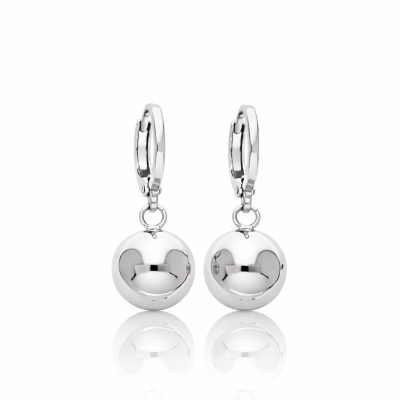 Srebrne kolczyki koła kulki ze STALI SZLACHETNEJ 