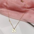 Naszyjnik litera N STAL CHIRURGICZNA BLUEBERRY Literka mała nieskończoność kolor złoty_sohobizuteria.pl