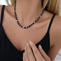 Naszyjnik lapis lazuli STAL POZŁACANA