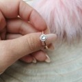 Pierścionek z okrągłym oczkiem Swarovski  Crystal 18k miedź Rose gold_sohobizuteria.pl