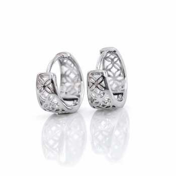 Kolczyki srebrne kwiatuszki STAL SZLACHETNA 