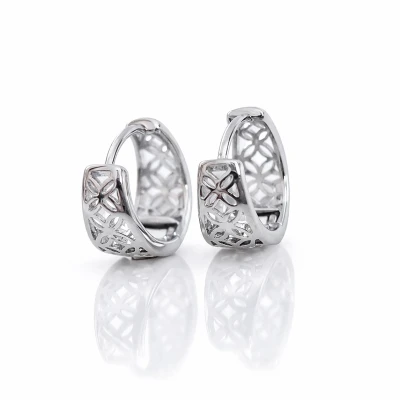 Kolczyki srebrne kwiatuszki STAL SZLACHETNA 