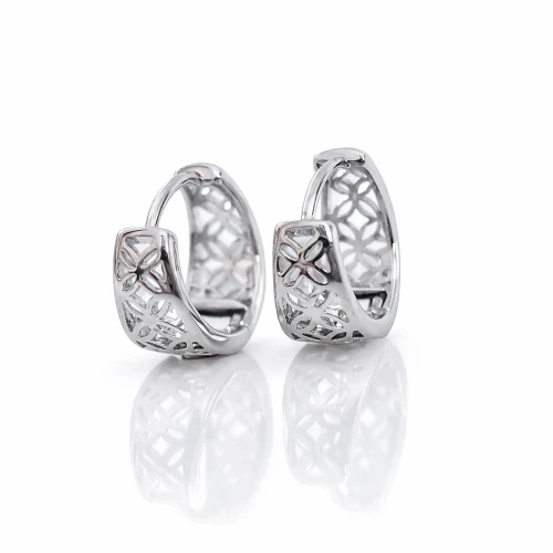 Kolczyki srebrne klasyczne STAL SZLACHETNA