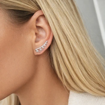 Kolczyki srebrne nausznice STAL SZLACHETNA  