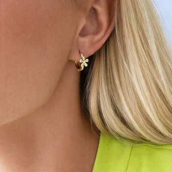 Kolczyki koła kwiatuszki POZŁACANE 