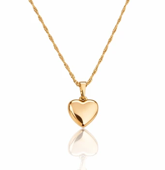 Naszyjnik POZŁACANY zawieszka serce serduszko 