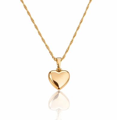 Naszyjnik POZŁACANY zawieszka serce serduszko 