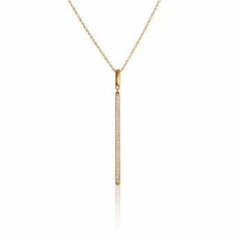  Naszyjnik STAL CHIRURGICZNA Cyrkoniowa pałka