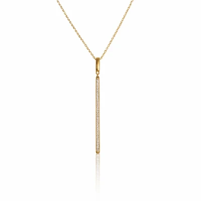  Naszyjnik STAL CHIRURGICZNA Cyrkoniowa pałka