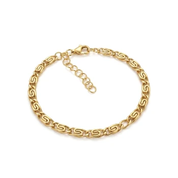 Bransoletka splot ślimak STAL POZŁACANA