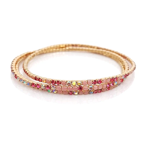 Zestaw bransoletek PINKY kryształki