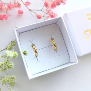 Kolczyki koła małe POZŁACANE klasyczne