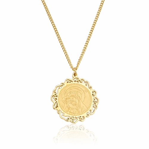 Naszyjnik medalik aniołek STAL POZŁACANA