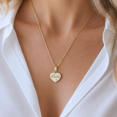 Naszyjnik MAMA cyrkonia POZŁACANA STAL