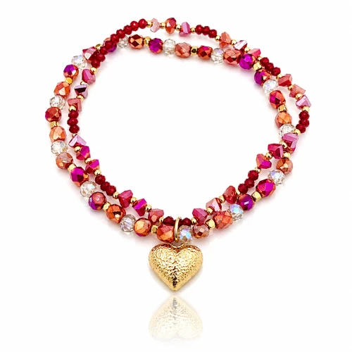 Zestaw bransoletek serce