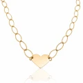 Naszyjnik choker serce STAL CHIRURGICZNA złoty Premium