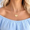 Naszyjnik choker serce STAL CHIRURGICZNA złoty Premium