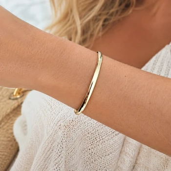 Bransoletka ze STALI CHIRURGICZNEJ bangle klasyczna kolor złoty 