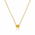 Złoty naszyjnik choker z kryształem STAL SZLACHETNA