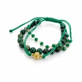 Bransoletki Jade Charm koralikowe zielone STAL SZLACHETNA
