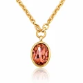 Złoty naszyjnik Peach Glow kryształ POZŁACANY