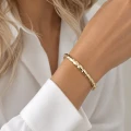 Bransoletka ze STALI CHIRURGICZNEJ bangle wzór kolor złoty
