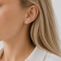Złote kolczyki Pearl STAL POZŁACANA