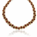 Naszyjnik choker Amber piasek pustyni STAL POZŁACANA